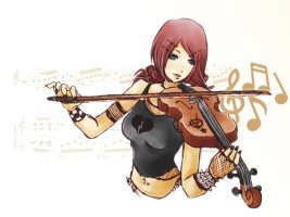 그림 자료 / 바이올린 연주하는 모습 그리기 / 바이올린 그리기