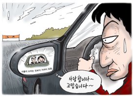 사진과 만평의 조화, 박근혜 기절할거다